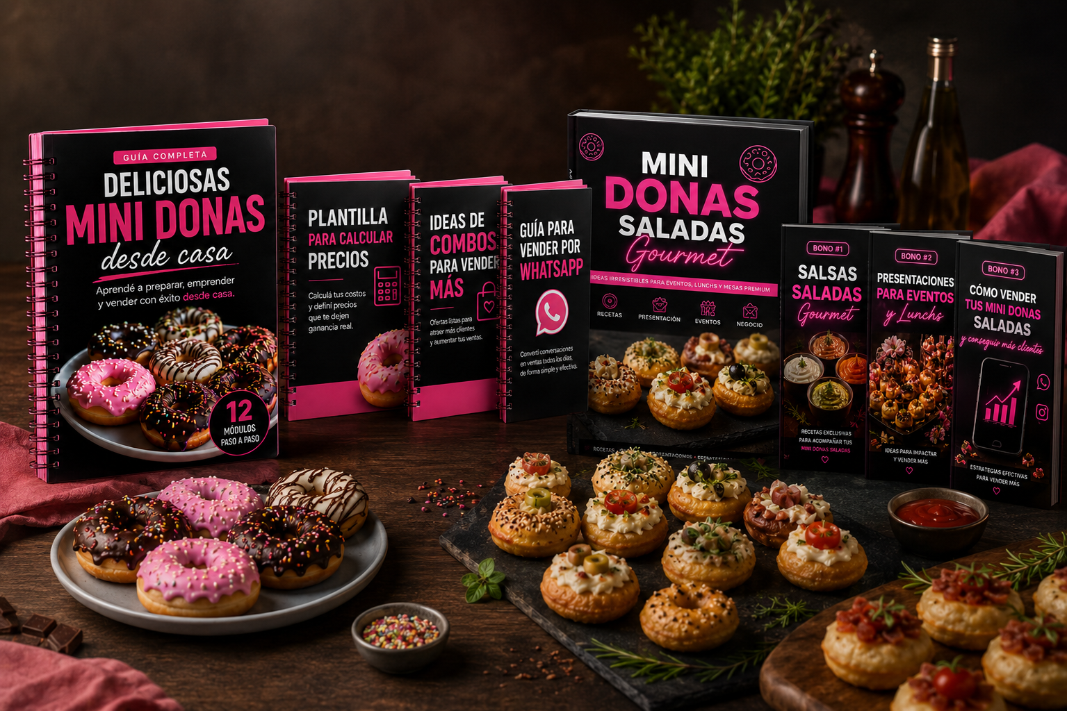 TU NEGOCIO DE MINI DONAS DULCES Y SALADAS EN 48HS